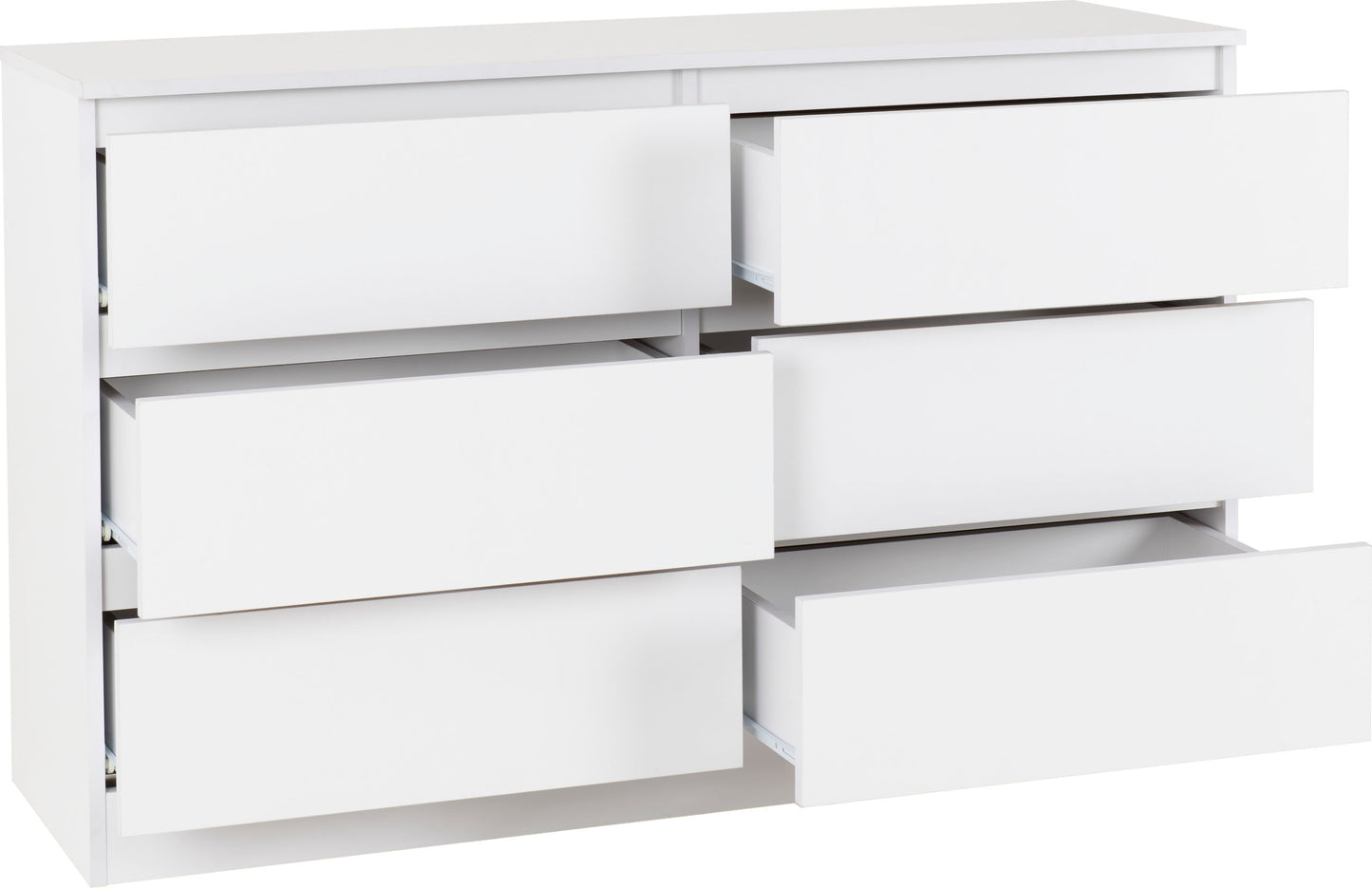 Malvern 6 Drawer Chest - White