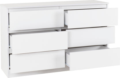 Malvern 6 Drawer Chest - White