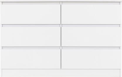 Malvern 6 Drawer Chest - White