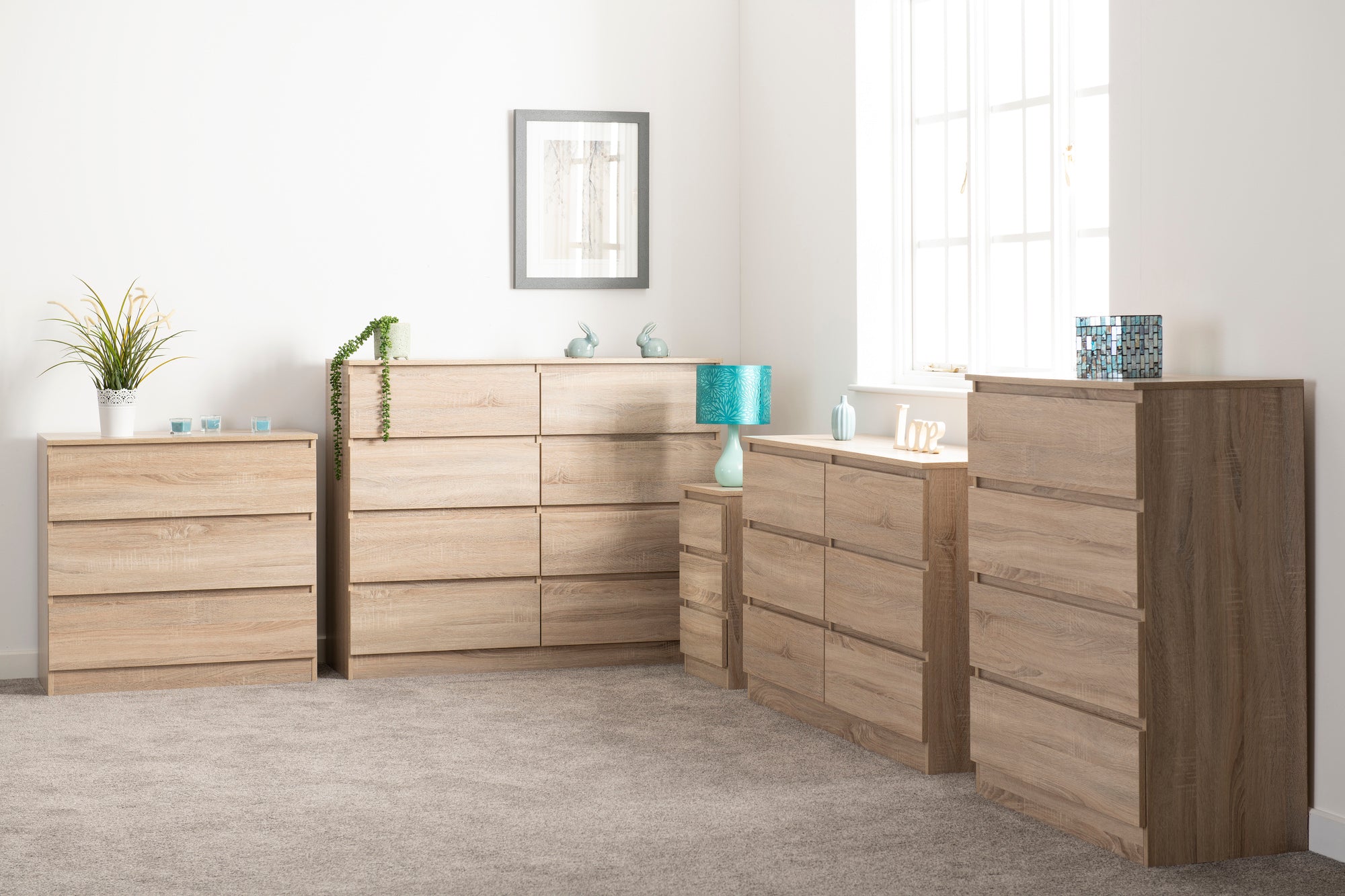 Malvern 6 Drawer Chest - Sonoma Oak Effect