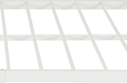 Marlborough 4'6" Bed - White/Antique Brass
