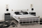 Marlborough 4'6" Bed - White/Antique Brass