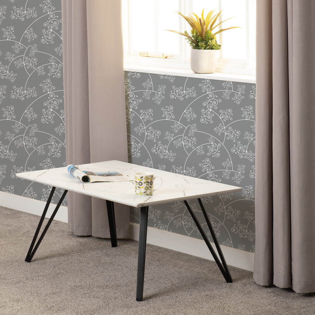 Marlow Coffee Table - White Marble Effect