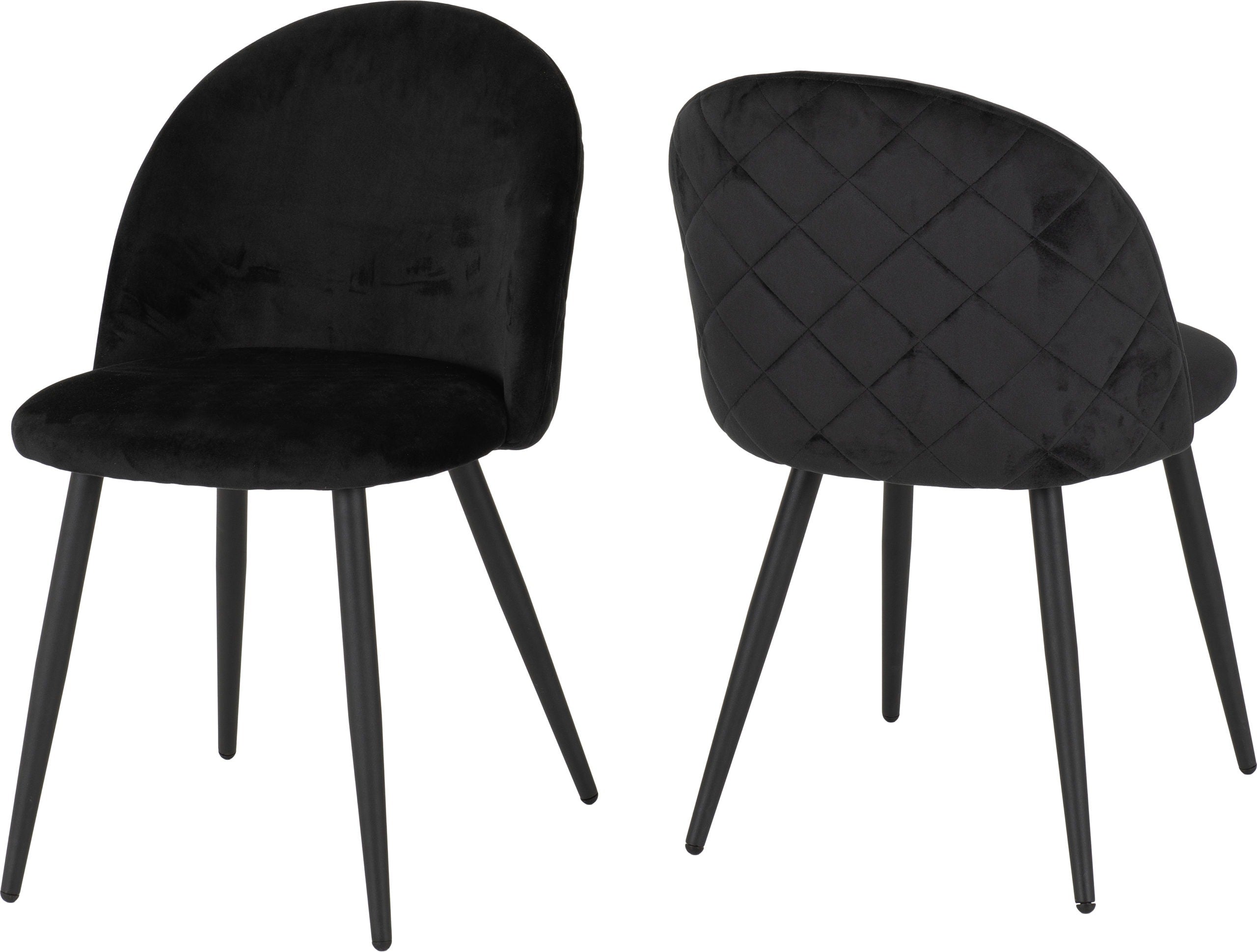 Marlow Dining Chair (X4 Per Box) - Black Velvet
