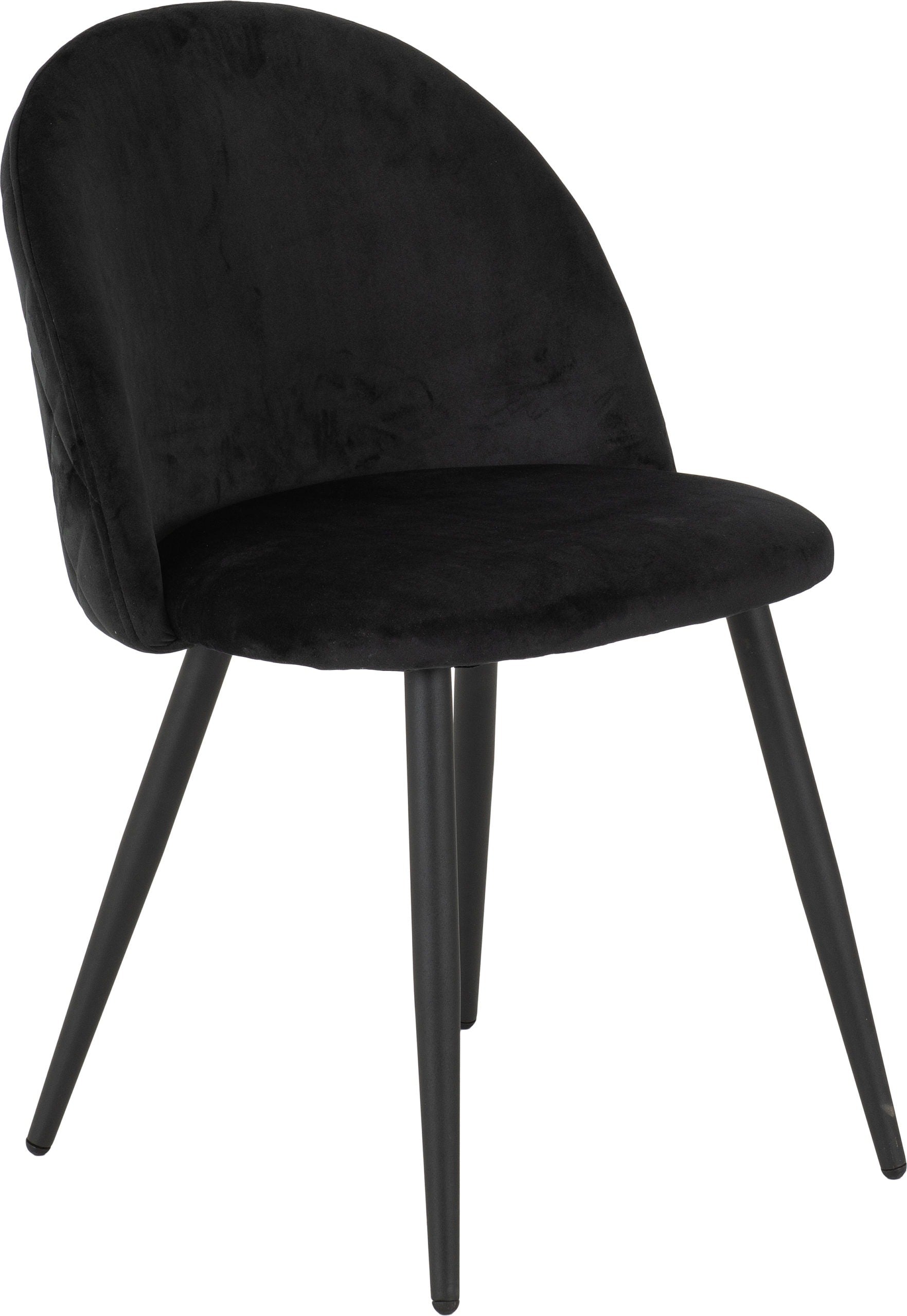 Marlow Dining Chair (X4 Per Box) - Black Velvet