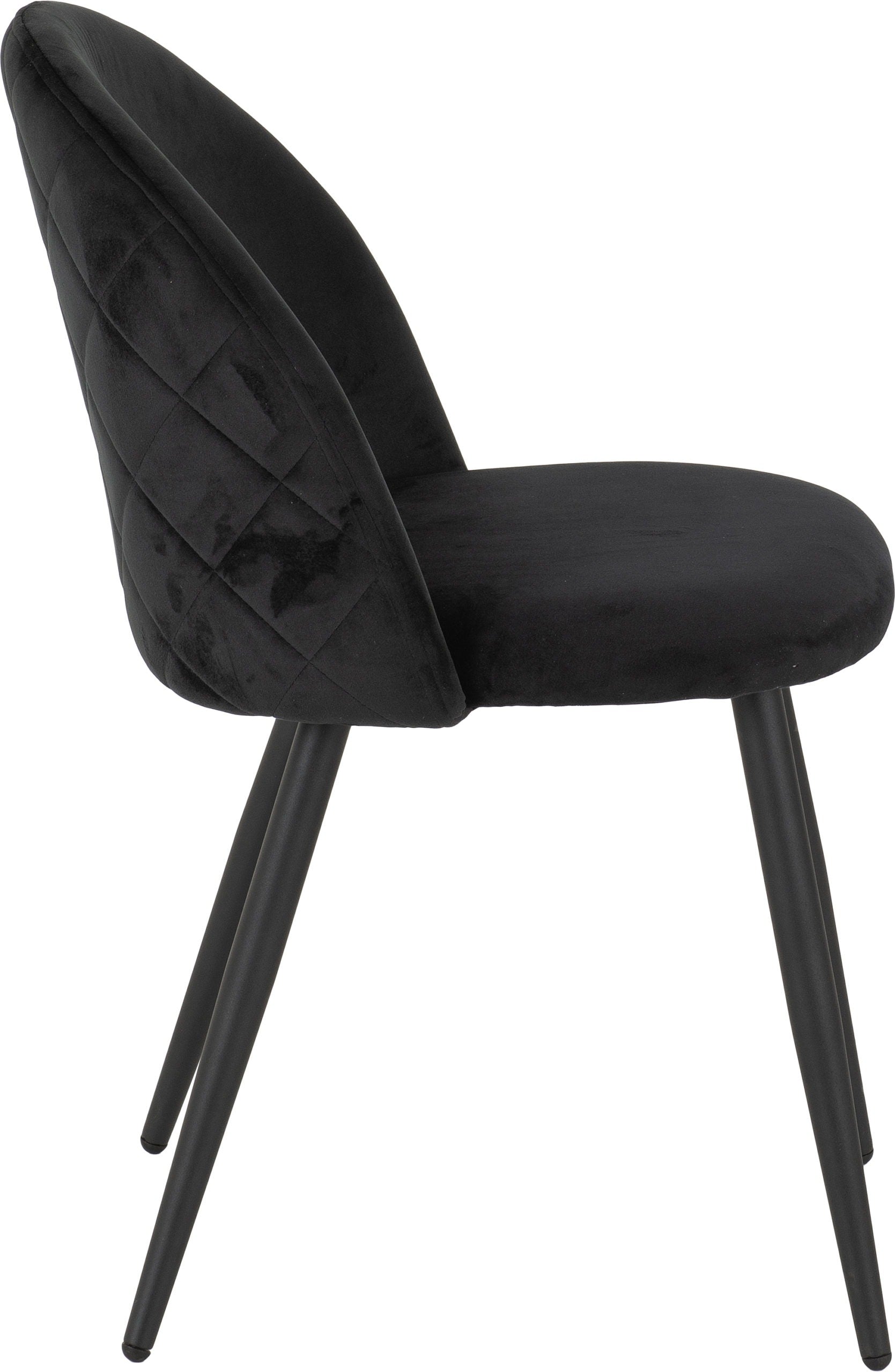 Marlow Dining Chair (X4 Per Box) - Black Velvet