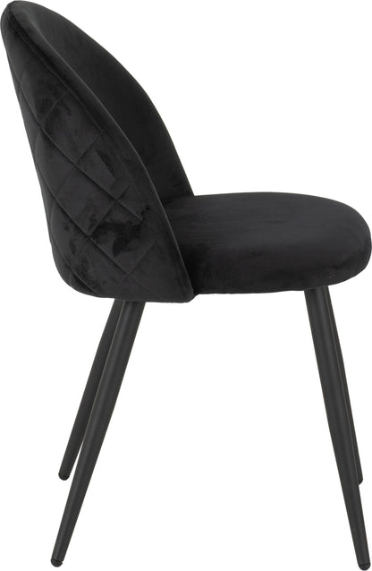 Marlow Dining Chair (X4 Per Box) - Black Velvet