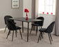 Marlow Dining Set (X4 Chairs) - Black Marble/Black Velvet