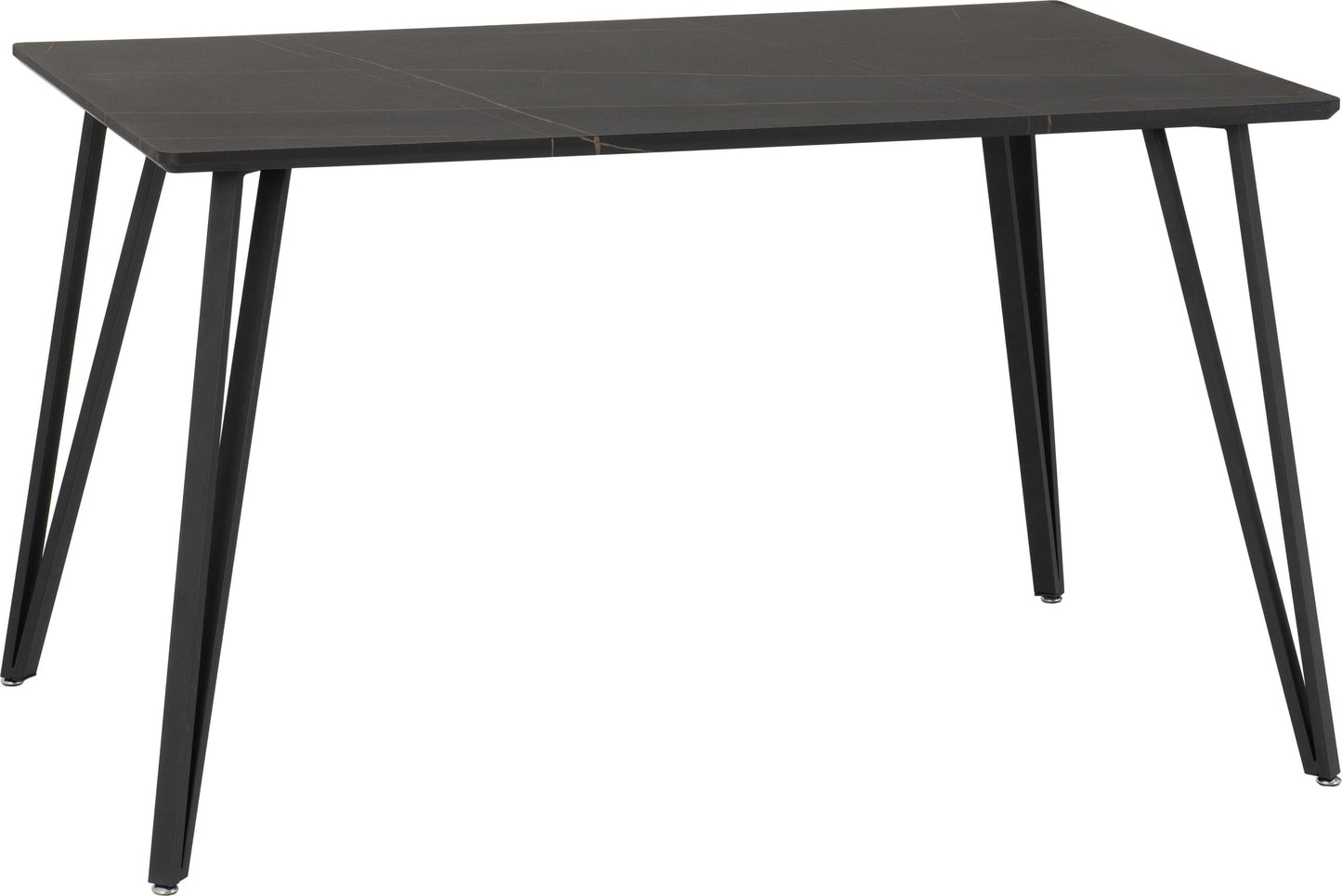 Marlow Dining Set (X4 Chairs) - Black Marble/Black Velvet