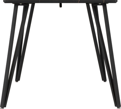 Marlow Dining Table - Black Marble Effect