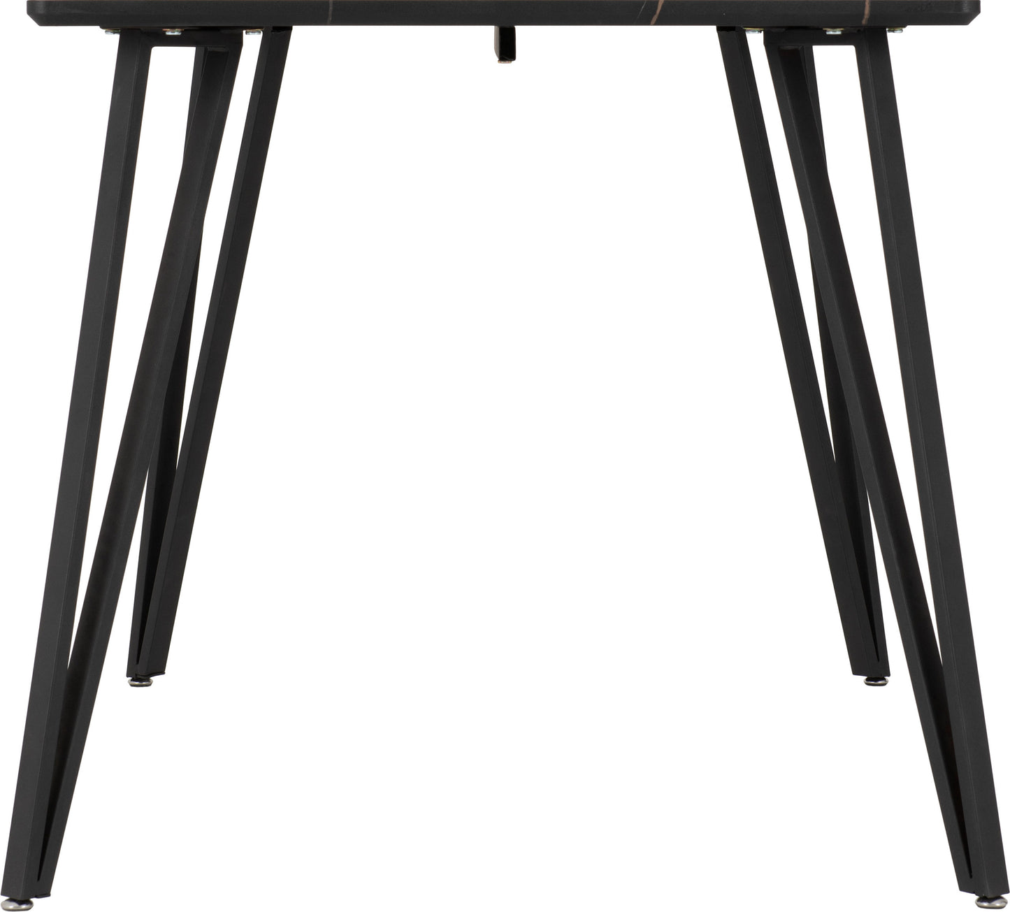 Marlow Dining Set (X4 Chairs) - Black Marble/Black Velvet