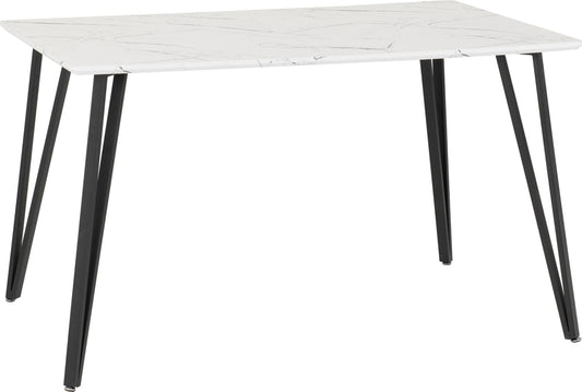 Marlow Dining Table - White Marble Effect