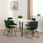 Marlow & Lukas Dining Set (X4 Chairs) - White Marble/Emerald Green Velvet