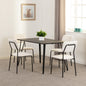 Marlow & Sheldon Dining Set (X4 Chairs) - Black Marble/Ivory Boucle Fabric