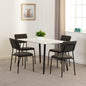 Marlow & Sheldon Dining Set (X4 Chairs) - White Marble/Grey Boucle Fabric