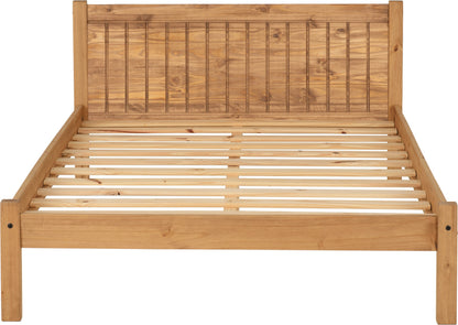 Maya 4'6" Bed - Distressed Waxed Pine