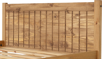 Maya 4'6" Bed - Distressed Waxed Pine