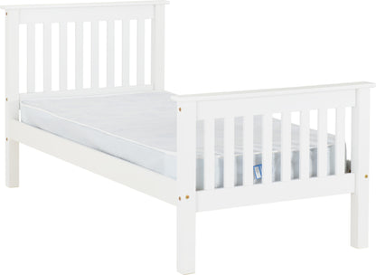 Monaco 3' High End Bed - Distressed Waxed Pine