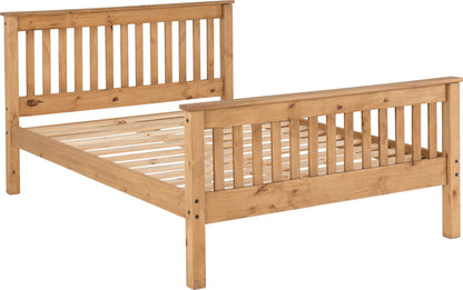 Monaco 5' High End Bed - Distressed Waxed Pine