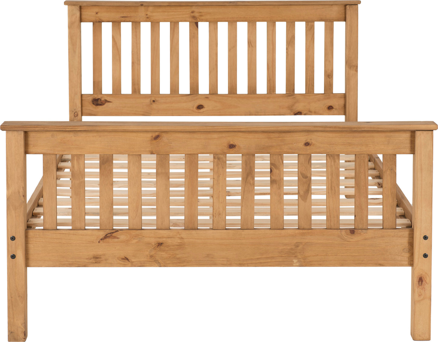 Monaco 5' High End Bed - Distressed Waxed Pine