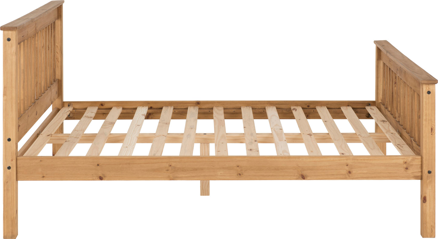 Monaco 5' High End Bed - Distressed Waxed Pine