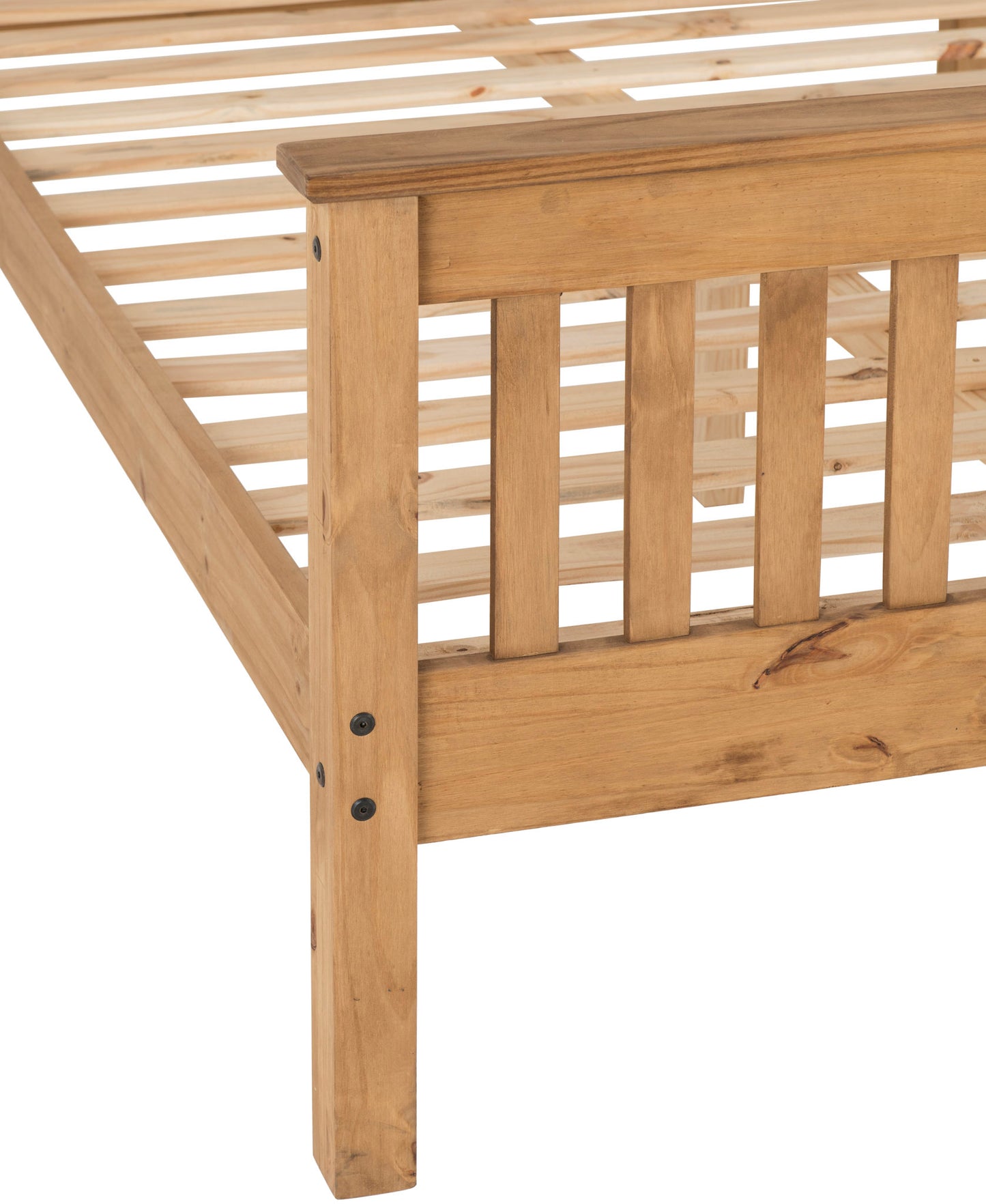 Monaco 5' High End Bed - Distressed Waxed Pine