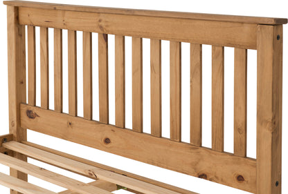 Monaco 5' High End Bed - Distressed Waxed Pine