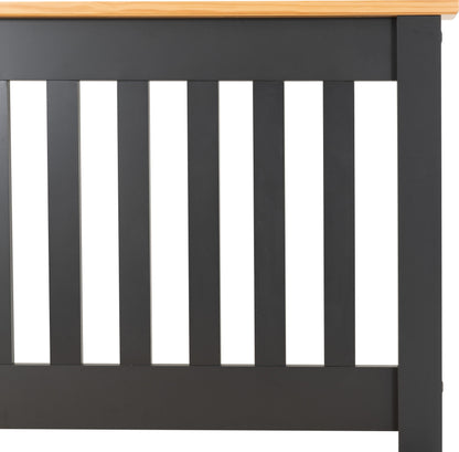 Monaco 4'6" High End Bed - Dark Grey/Oak Effect