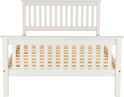 Monaco 5' High End Bed - White