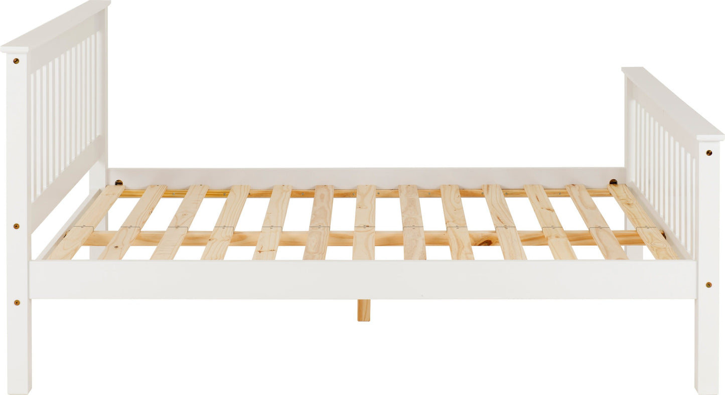 Monaco 5' High End Bed - White