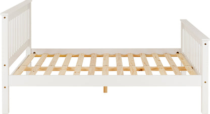 Monaco 5' High End Bed - White