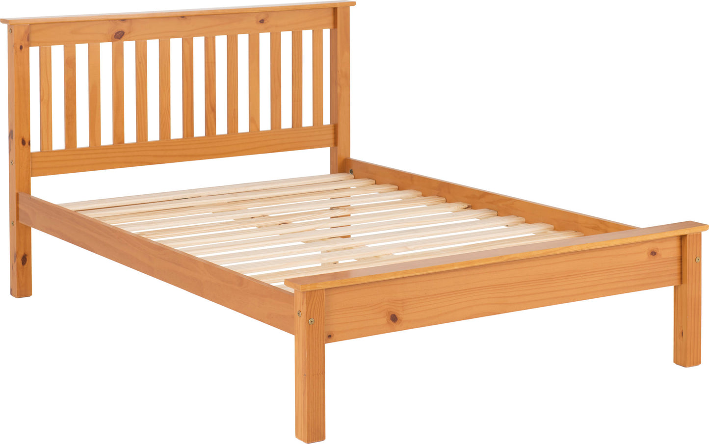 Monaco 4'6" Low End Bed - Antique Pine