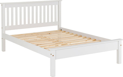 Monaco 4' Low End Bed - White