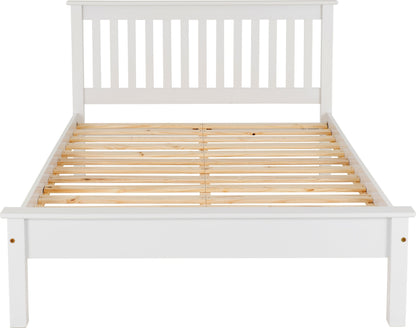 Monaco 4'6" Low End Bed - White