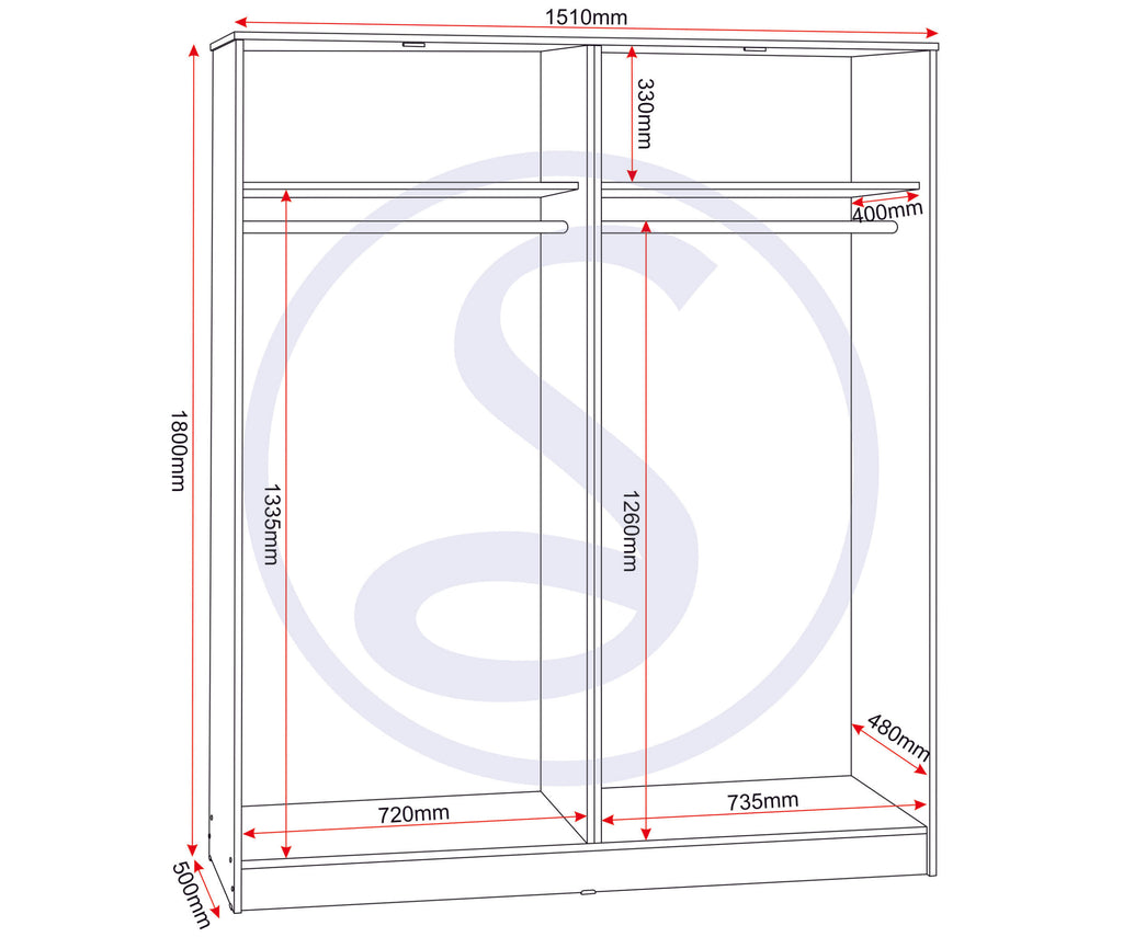 Malvern 4 Door Wardrobe - Urban Snow
