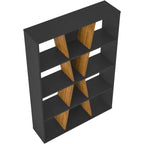 Naples Medium Bookcase - Black/Pine Effect