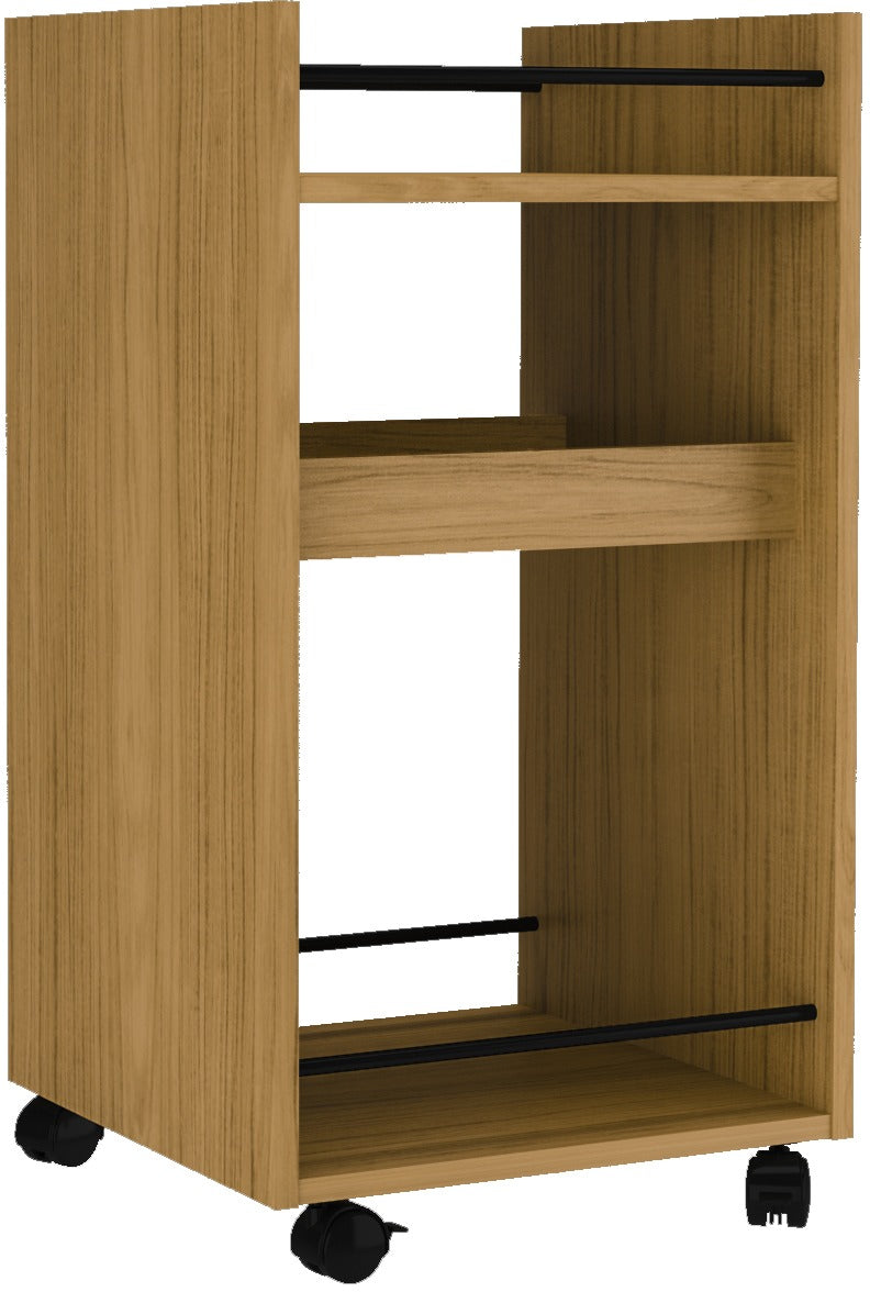 Naples Serving Cart/Side Table - Oak Effect