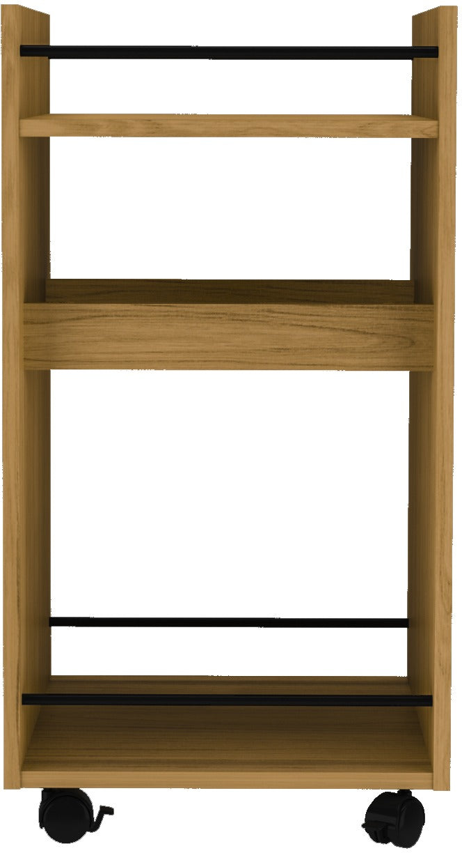 Naples Serving Cart/Side Table - Oak Effect