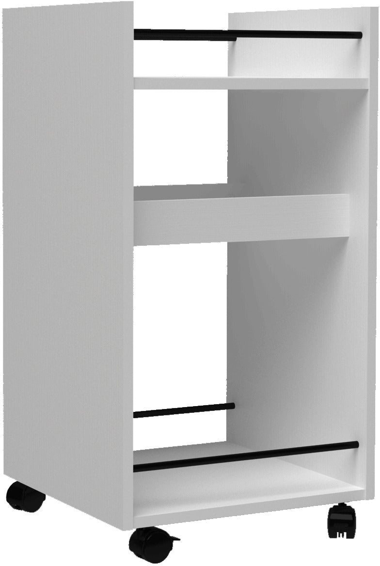 Naples Serving Cart/Side Table - White