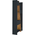 Naples Tall Bookcase - Black/Pine Effect