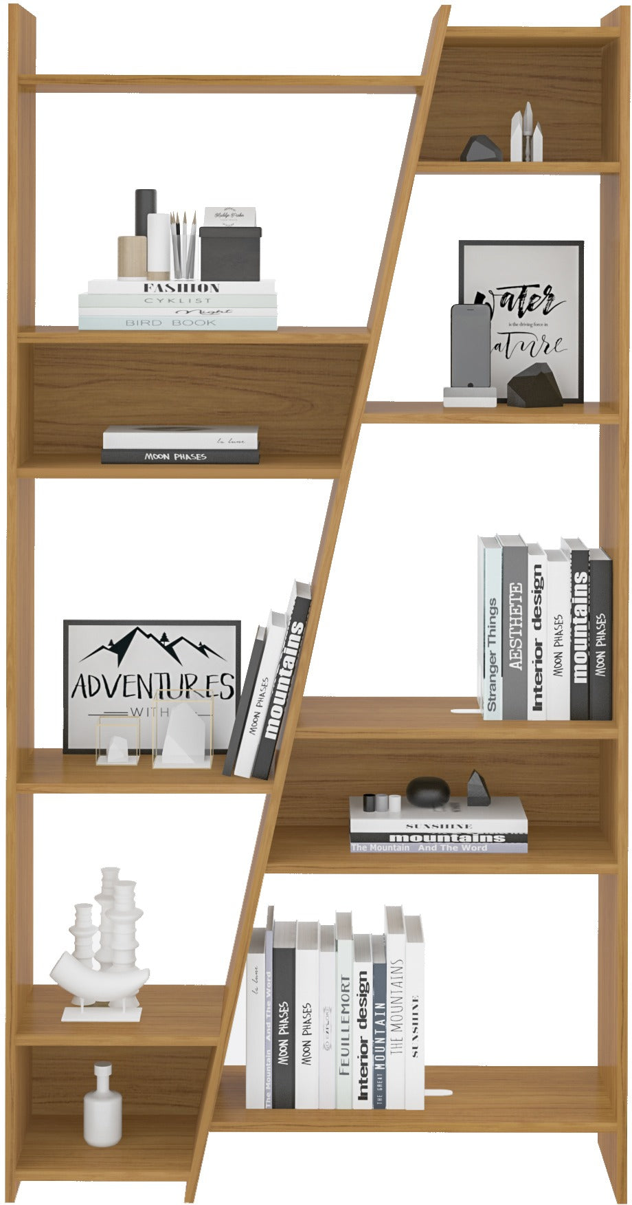 Naples Tall Bookcase - Oak Effect