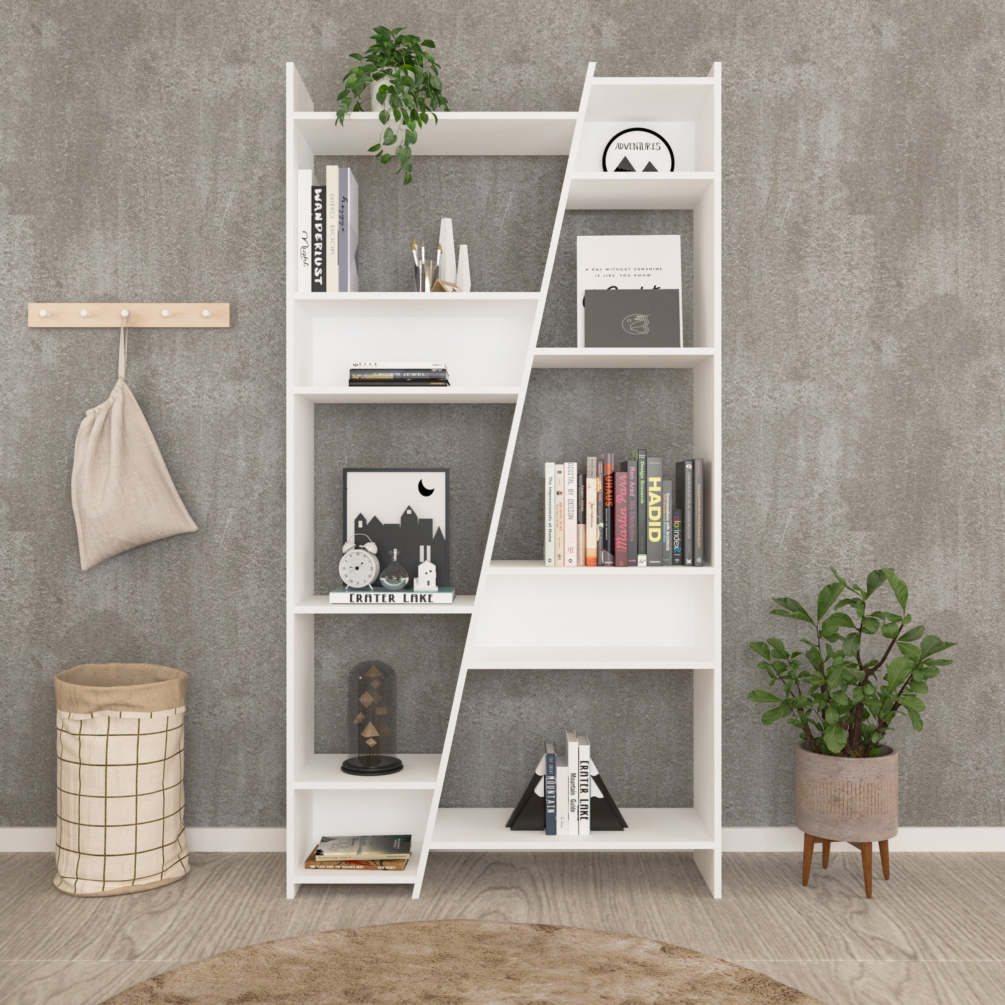 Naples Tall Bookcase - White