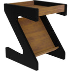Naples Z Side Table - Black/Pine Effect
