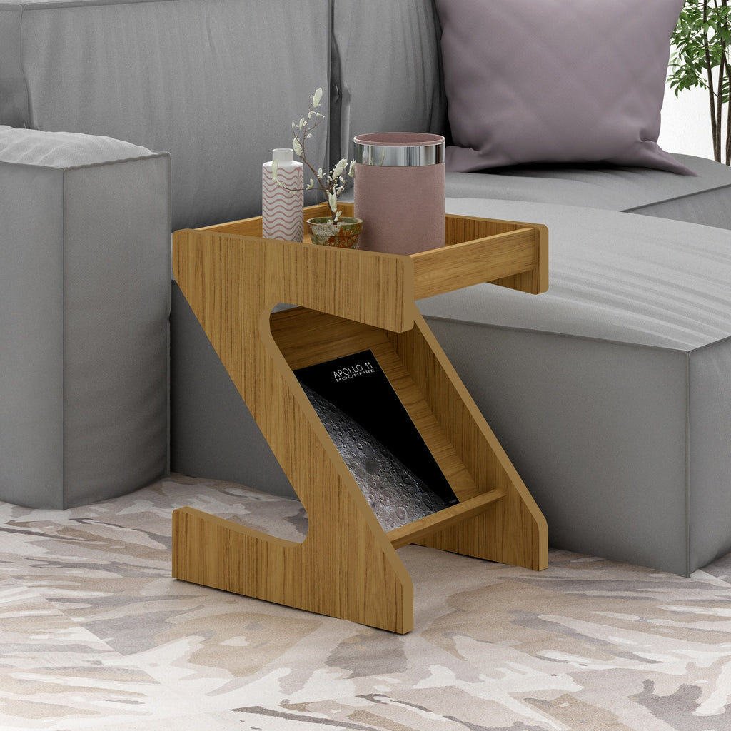 Naples Z Side Table - Oak Effect
