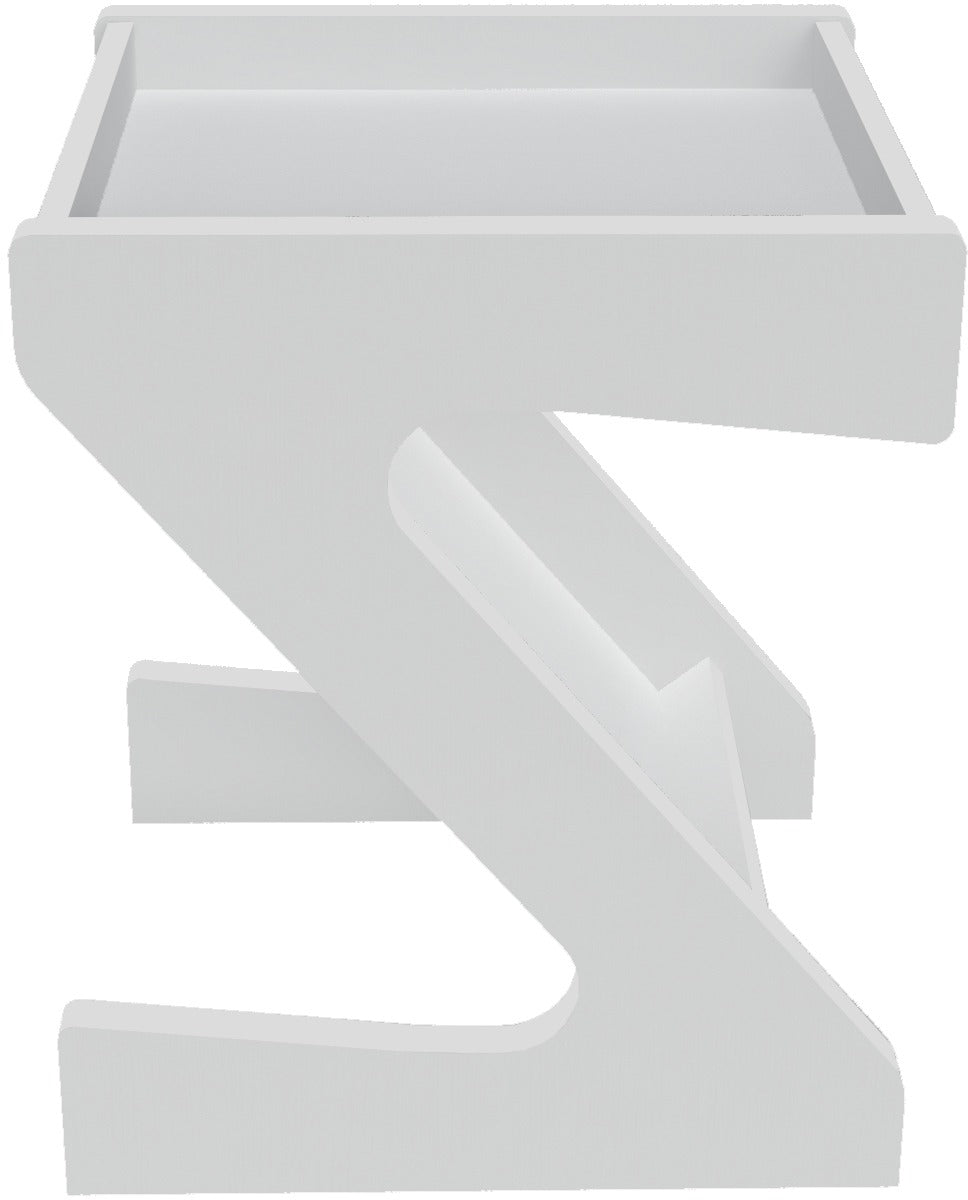 Naples Z Side Table - White