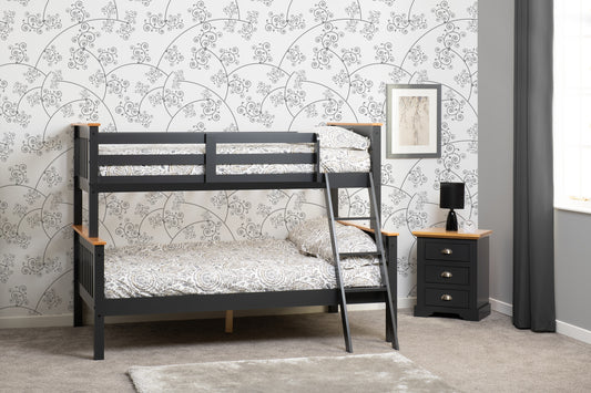 Neptune Triple Sleeper - Dark Grey/Oak Effect