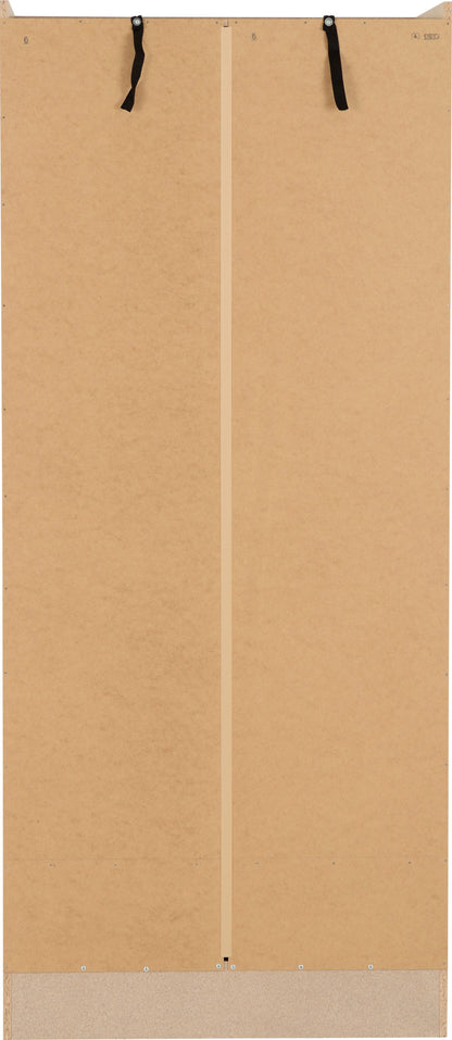 Nevada 2 Door 1 Drawer Wardrobe - Sonoma Oak Effect