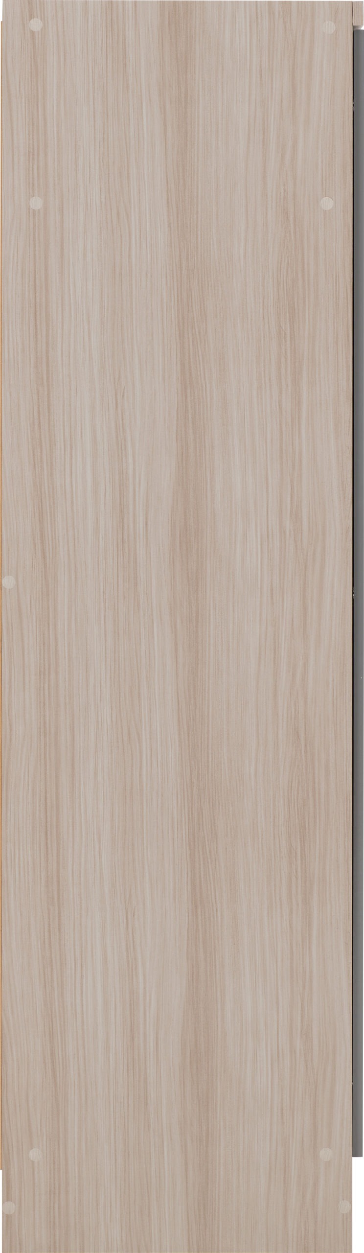 Nevada 2 Door All Hanging Wardrobe - Grey Gloss/Light Oak Effect Veneer