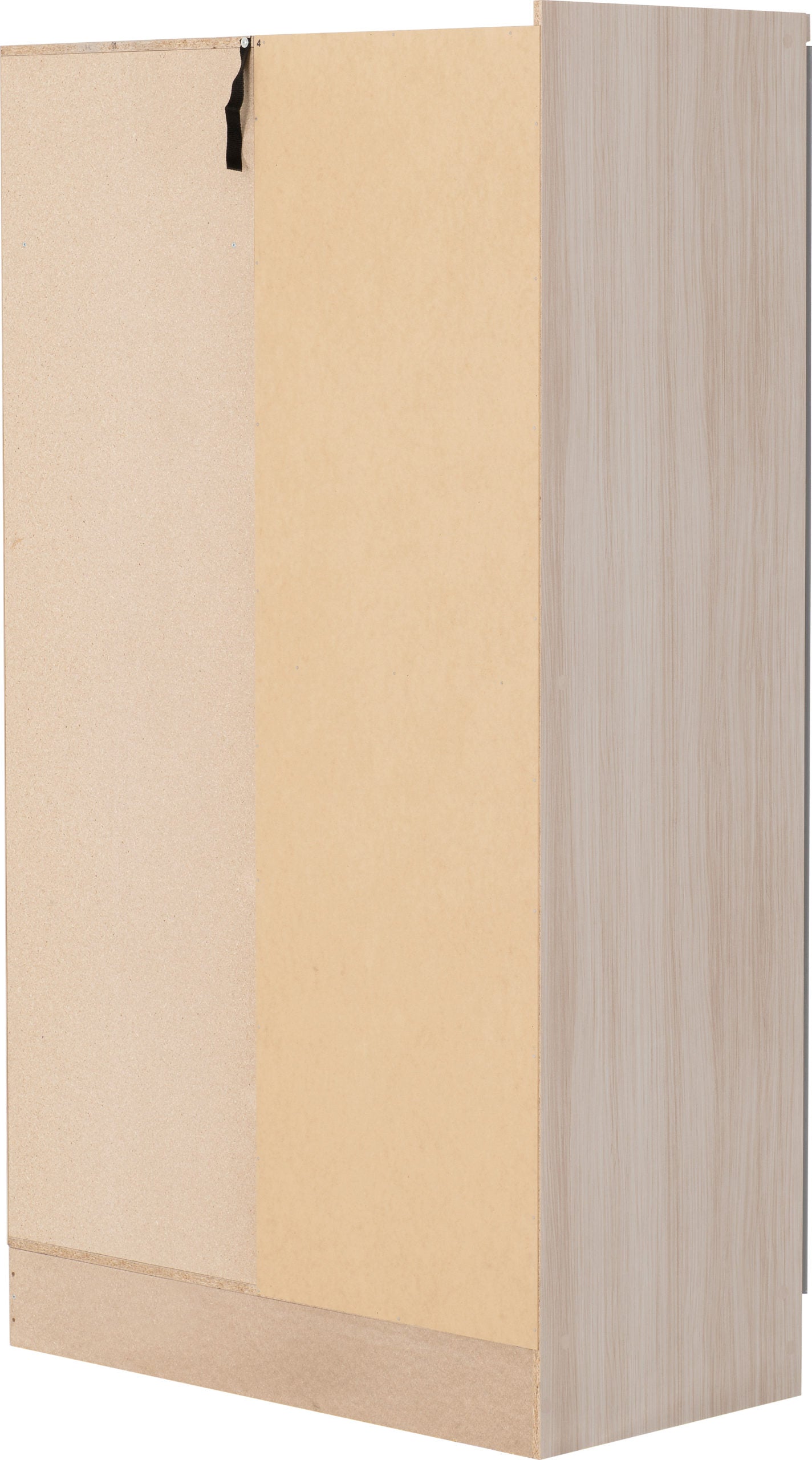 Nevada 2 Door Corner Wardrobe - Grey Gloss/Light Oak Effect Veneer
