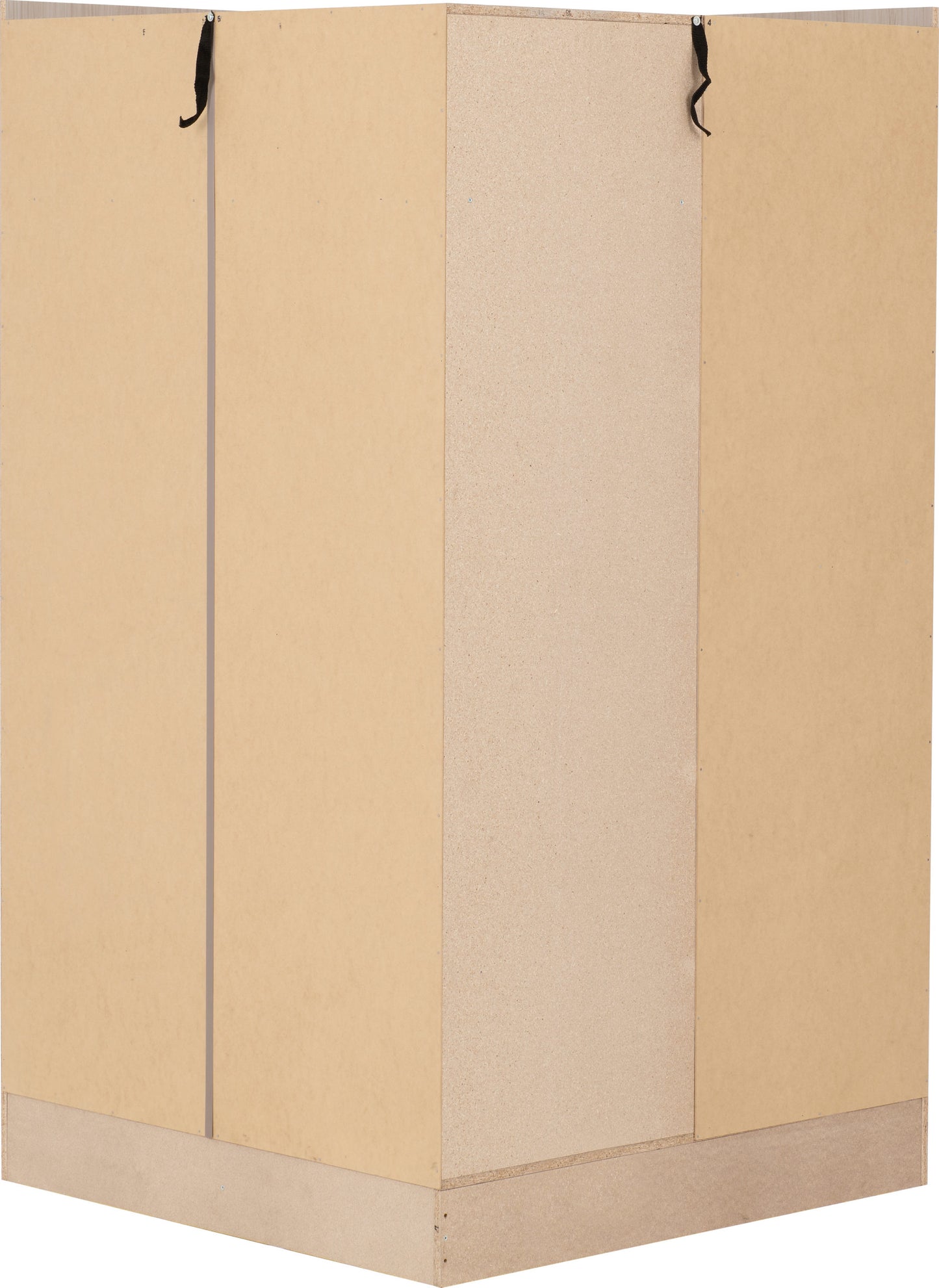 Nevada 2 Door Corner Wardrobe - Grey Gloss/Light Oak Effect Veneer
